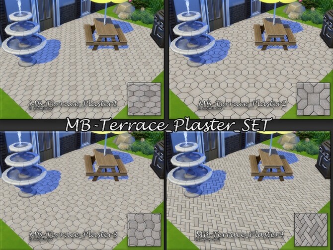 Sims 4 MB Terrace Plaster SET by matomibotaki at TSR