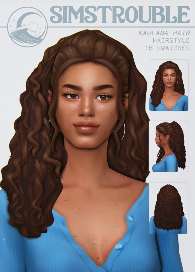 Sims 4 KAULANA hair at SimsTrouble
