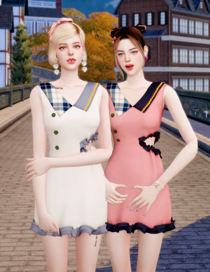 Sims 4 Frill Mini Dress at RIMINGs