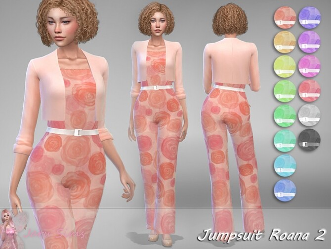 Sims 4 Jumpsuit Roana 2 by Jaru Sims at TSR
