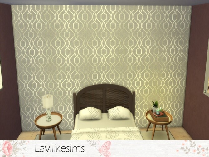 Sims 4 Shiny Stripes Wallpaper by lavilikesims at TSR