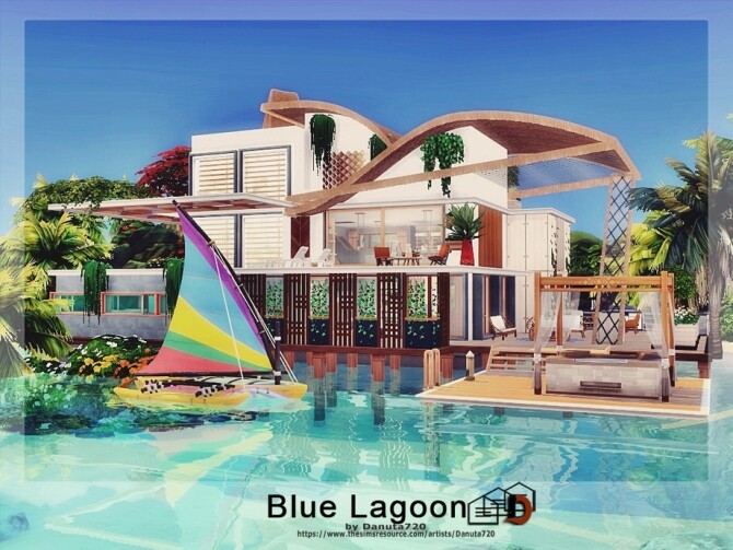 Sims 4 Blue Lagoon home by Danuta720 at TSR