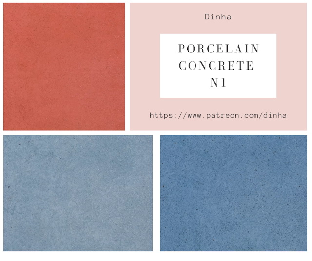 Sims 4 Porcelain Concrete N1 Wall & Floor 20 Textures at Dinha Gamer