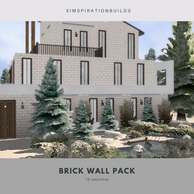 Sims 4 Brick wall pack at Simspiration Builds
