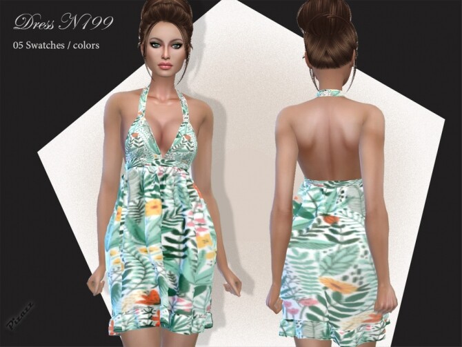 Sims 4 Dress N199 by pizazz at TSR