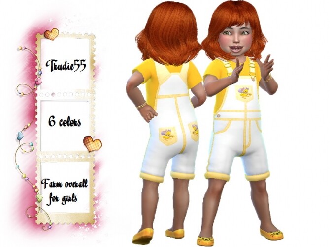 Sims 4 Farm overall for girls by TrudieOpp at TSR