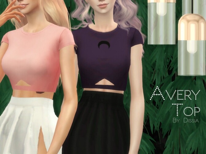 Sims 4 Avery Top by Dissia at TSR