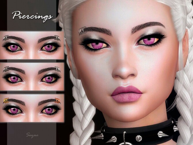 Sims 4 Eyebrow Piercings by Suzue at TSR