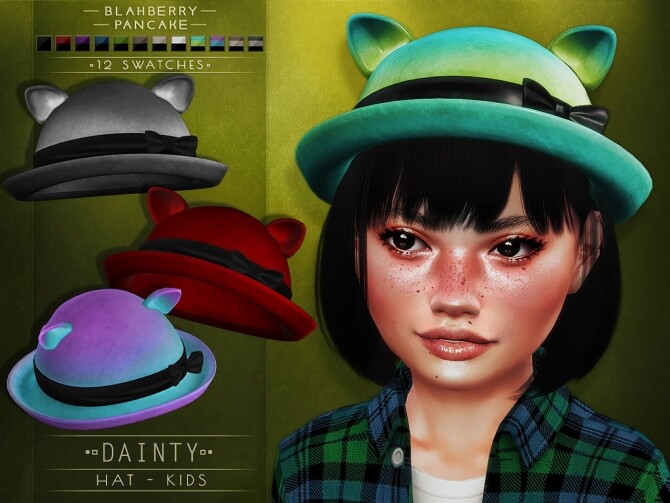 Sims 4 Dainty Hat + kids at Blahberry Pancake