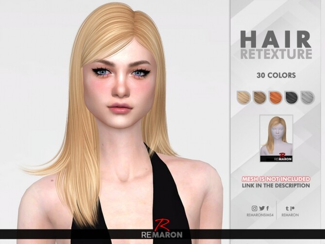 Sims 4 Alexandra Hair Retexture by remaron at TSR