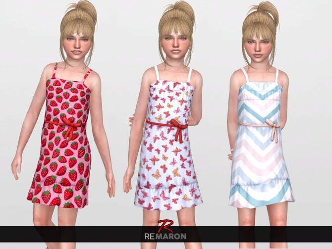 Sims 4 Summer Dress for Girls 01 by remaron at TSR