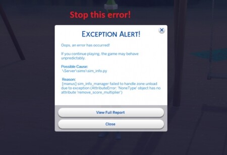 Whim Modifier Exception Fixer by Iced Cream at Mod The Sims