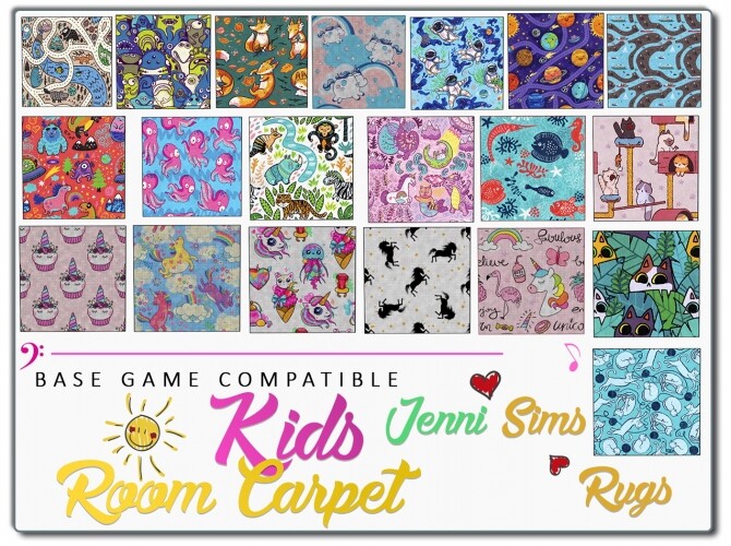 Sims 4 Rugs Kids Room Carpet at Jenni Sims