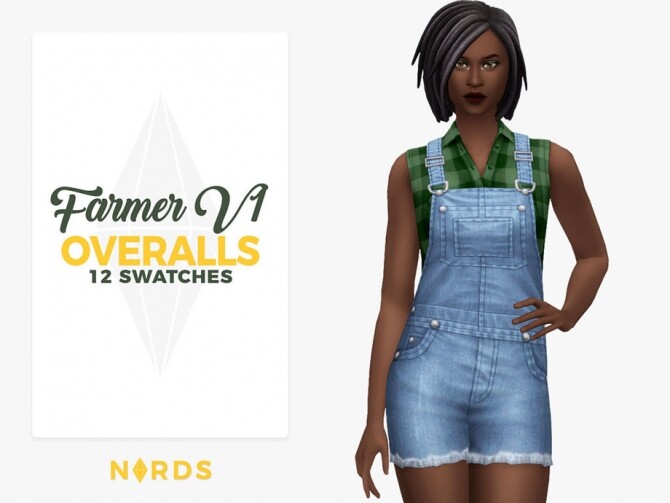Sims 4 Farmer Overalls V1 by Nords at TSR