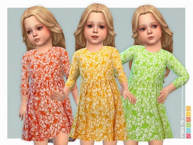 Sims 4 Jolene Dress by lillka at TSR