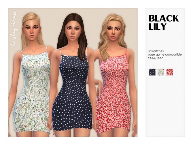 Sims 4 Haisley Dress by Black Lily at TSR