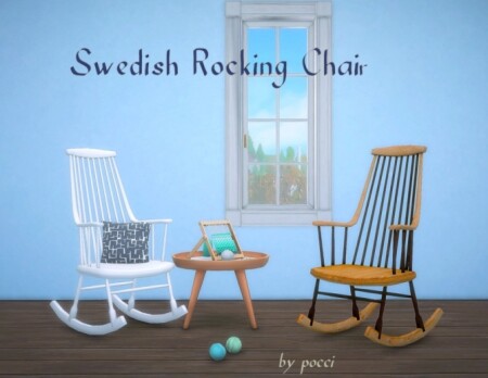 Swedish Rocking Chair by Pocci at Garden Breeze Sims 4