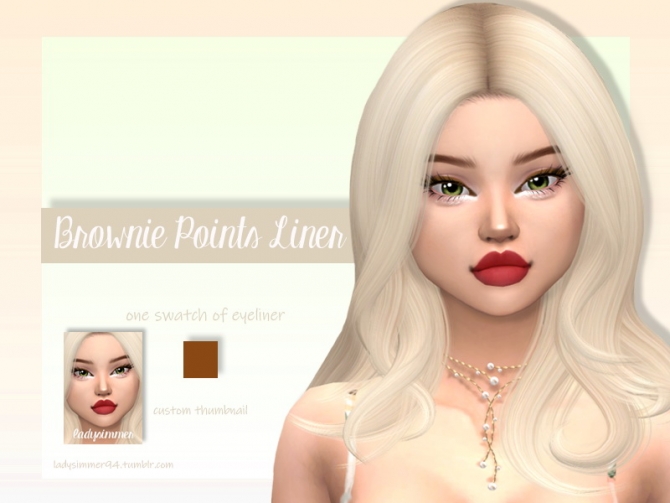 Brownie Points Liner by LadySimmer94 at TSR » Sims 4 Updates