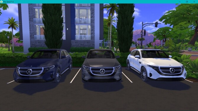 Sims 4 Mercedes Benz EQC at LorySims