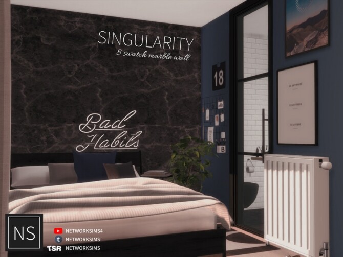 Sims 4 Singularity Marble Walls by Networksims at TSR