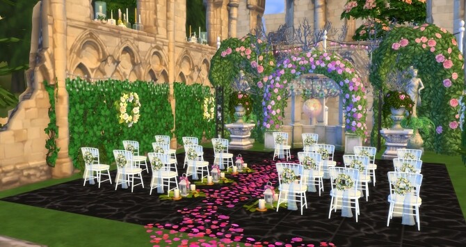 Sims 4 Romantic wedding venue by Oldbox at All 4 Sims