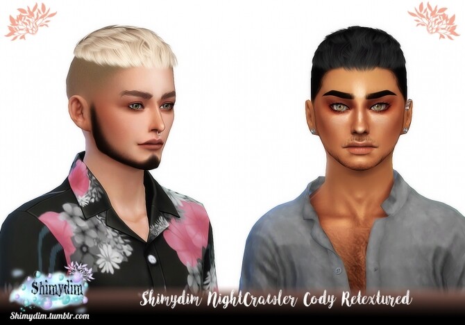 Sims 4 NightCrawler Hair Cody Retexture Naturals + Unnaturals at Shimydim Sims