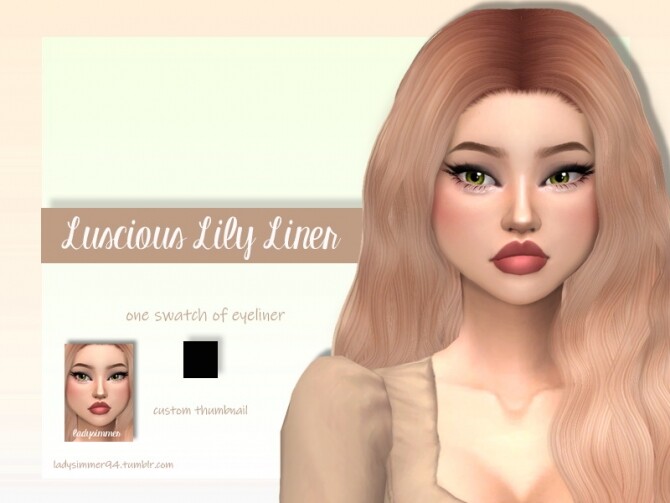Sims 4 Luscious Lily Liner by LadySimmer94 at TSR