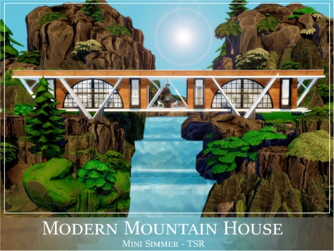 Sims 4 Modern Mountain House by Mini Simmer at TSR