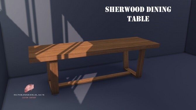 Sims 4 Sherwood Dining Table at Sunkissedlilacs