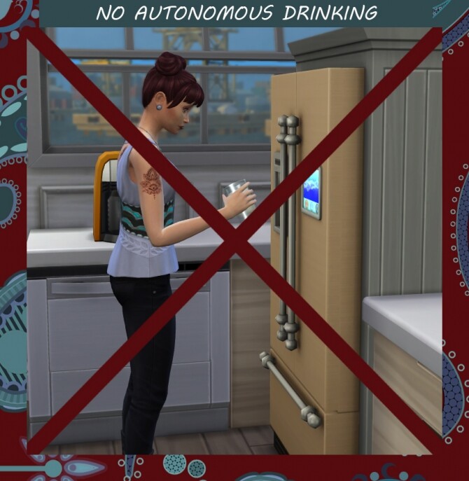 Sims 4 No Autonomous Drinking by Simmiller at Mod The Sims