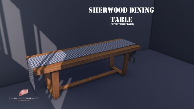 Sims 4 Sherwood Dining Table With Runner at Sunkissedlilacs