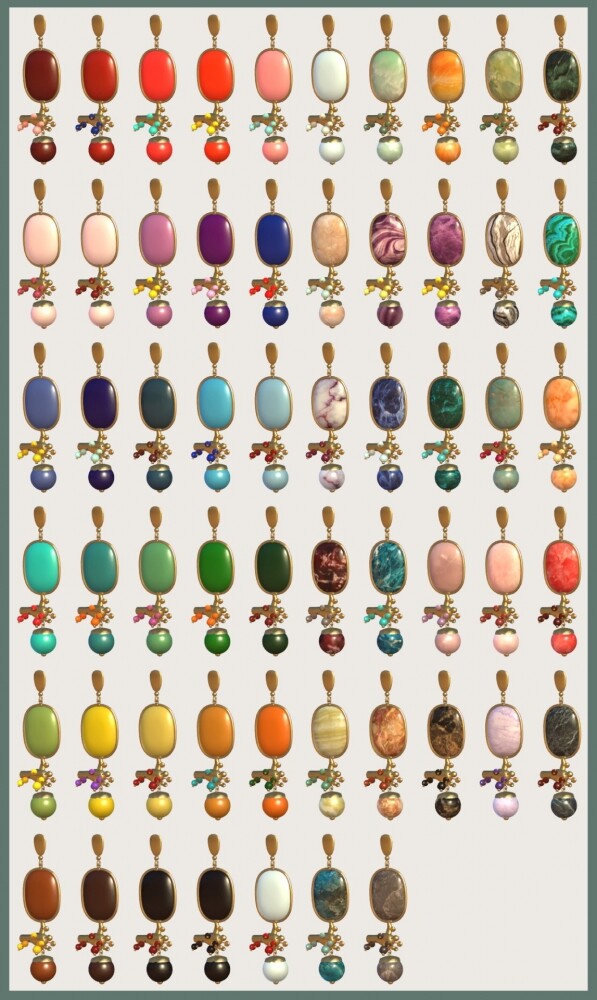 Sims 4 Rosehip earrings (2 versions) at LizzikSims