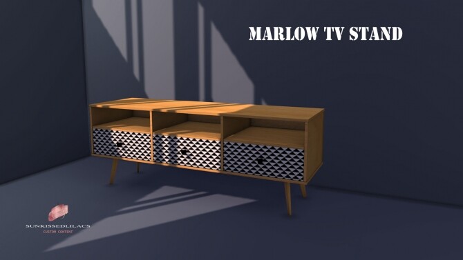 Sims 4 Marlow TV Stand at Sunkissedlilacs