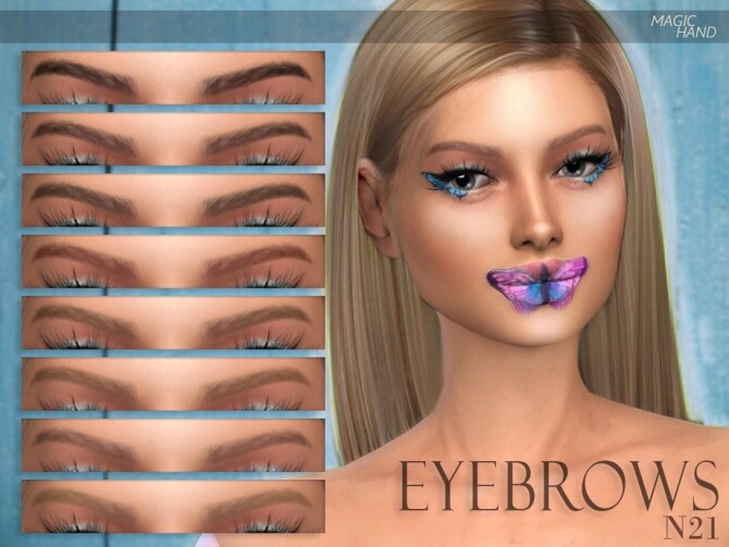 Sims 4 Eyebrows N21 by MagicHand at TSR