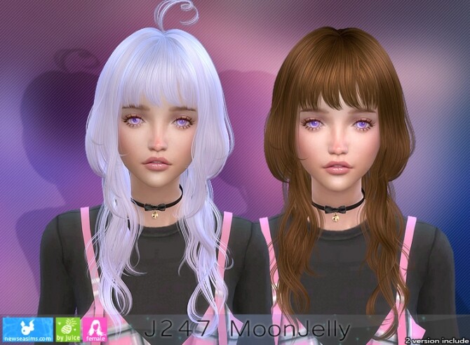 J247 Moonjelly Hair P At Newsea Sims 4 Sims 4 Updates