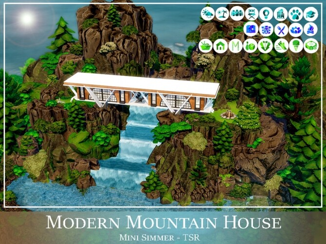Sims 4 Modern Mountain House by Mini Simmer at TSR