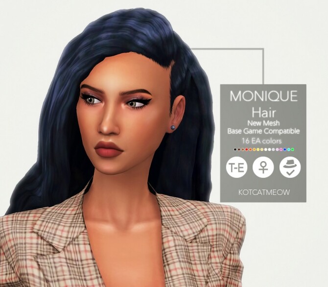 Sims 4 Monique Hair at KotCatMeow