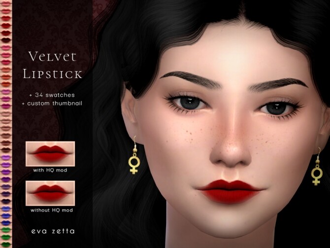 Sims 4 Velvet Lipstick by Eva Zetta at TSR