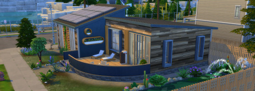 Sims 4 La Maison Bleue   Eco home at Frenchie Sim