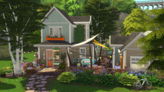 Tiny Knitting house by Cassie Flouf at L’UniverSims » Sims 4 Updates