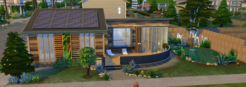 Sims 4 La Maison Bleue   Eco home at Frenchie Sim