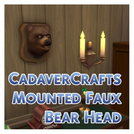 CadaverCrafts Mounted Faux Bear Head by Menaceman44 at Mod The Sims