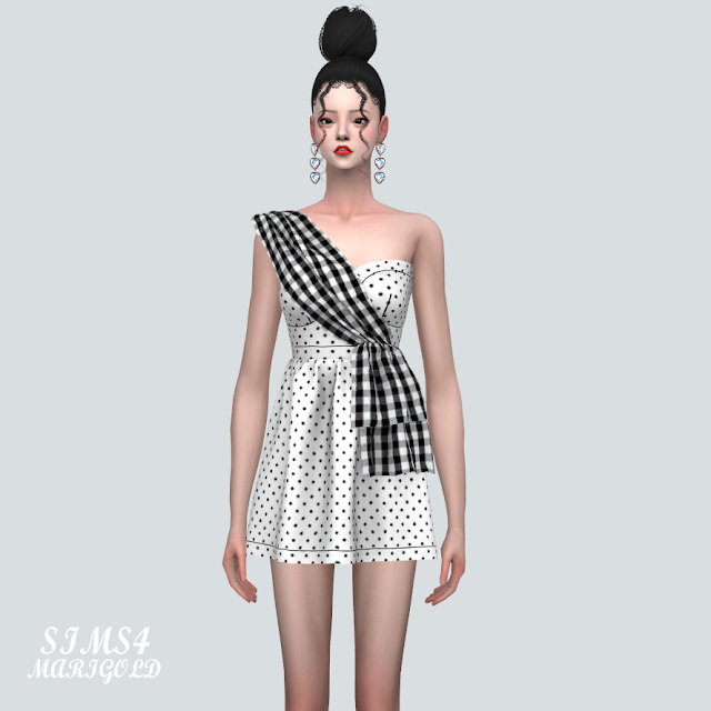 Sims 4 Unbalance Mini Dress at Marigold