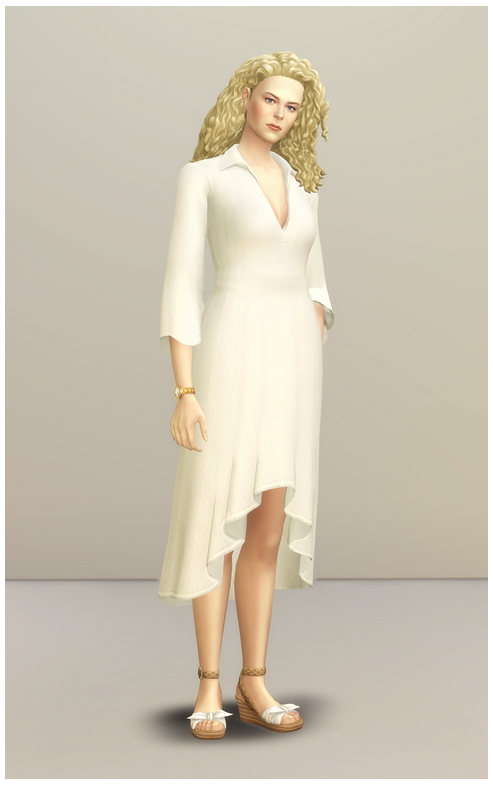 Sims 4 Summer Breeze Dress I Solid at Rusty Nail