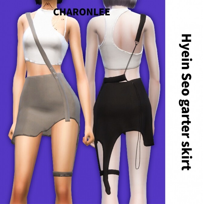 Sims 4 Hyein Seo garter skirt at Charonlee