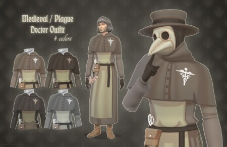 Medieval Plague Doctor Outfit by kennetha_v at Mod The Sims