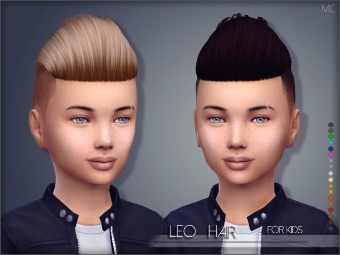Sims 4 Leo Hair Kids by Mathcope at TSR