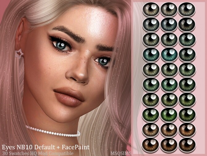 Sims 4 Eyes NB10 Default + FacePaint at MSQ Sims
