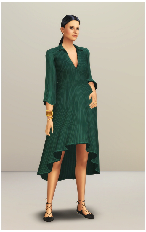 Sims 4 Summer Breeze Dress II Stripe at Rusty Nail