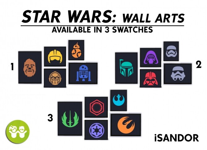 Sims 4 Star Wars wall arts by iSandor at Mod The Sims